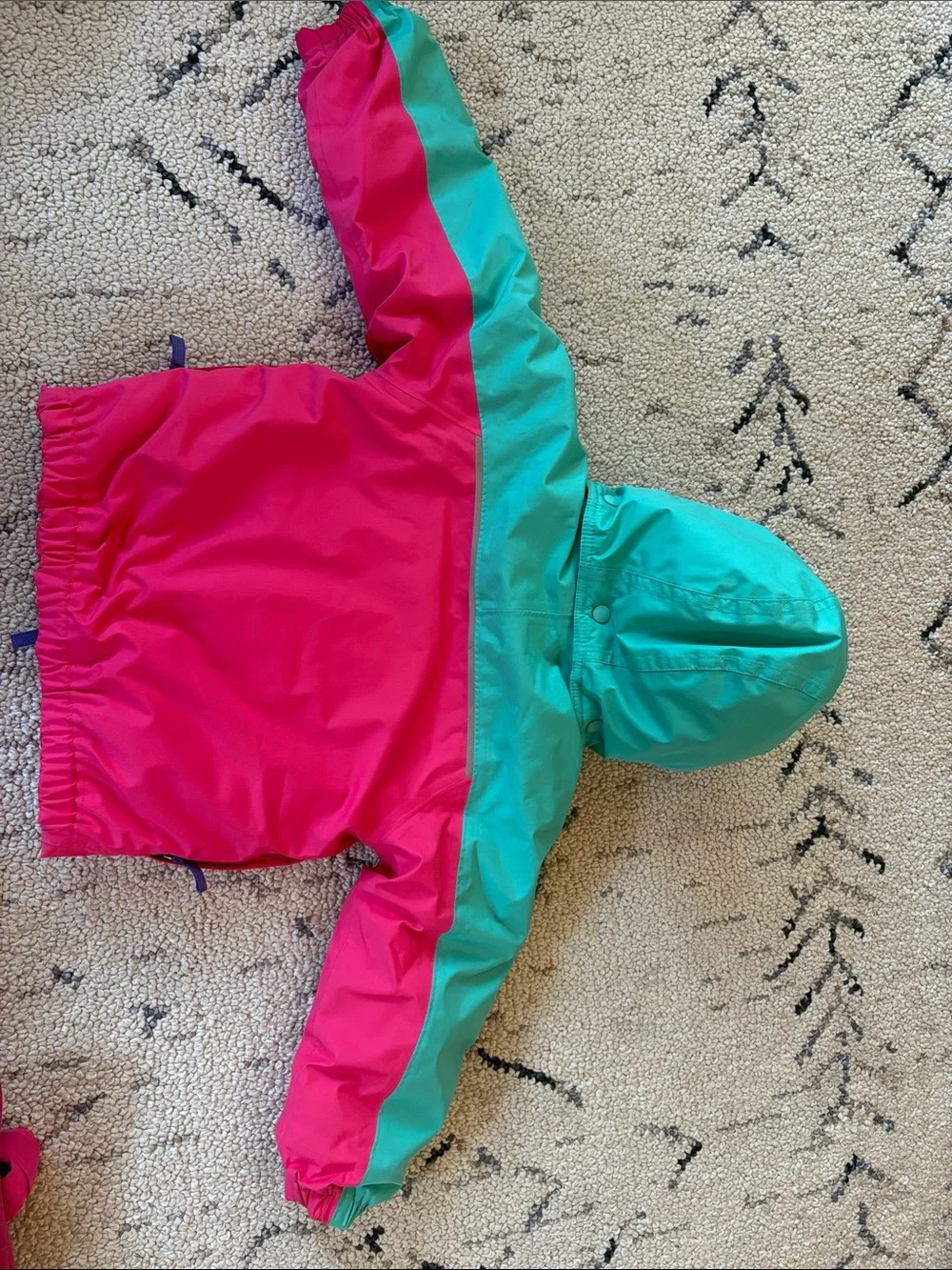 Patagonia Kids Teal & Hot Pink 2t jacket Like new